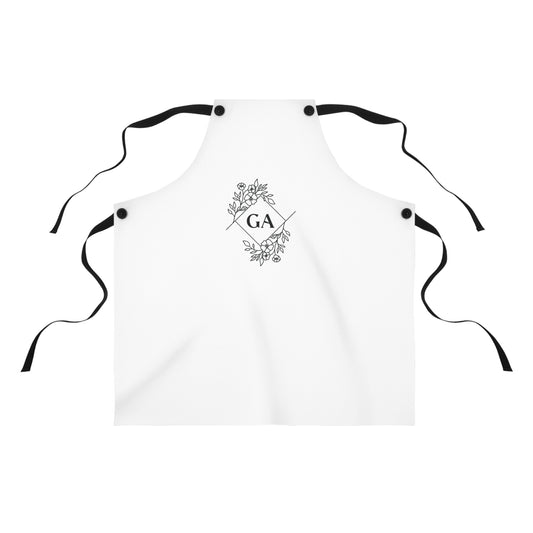 Monogram Floral Apron - Personalized GA Kitchen Apron