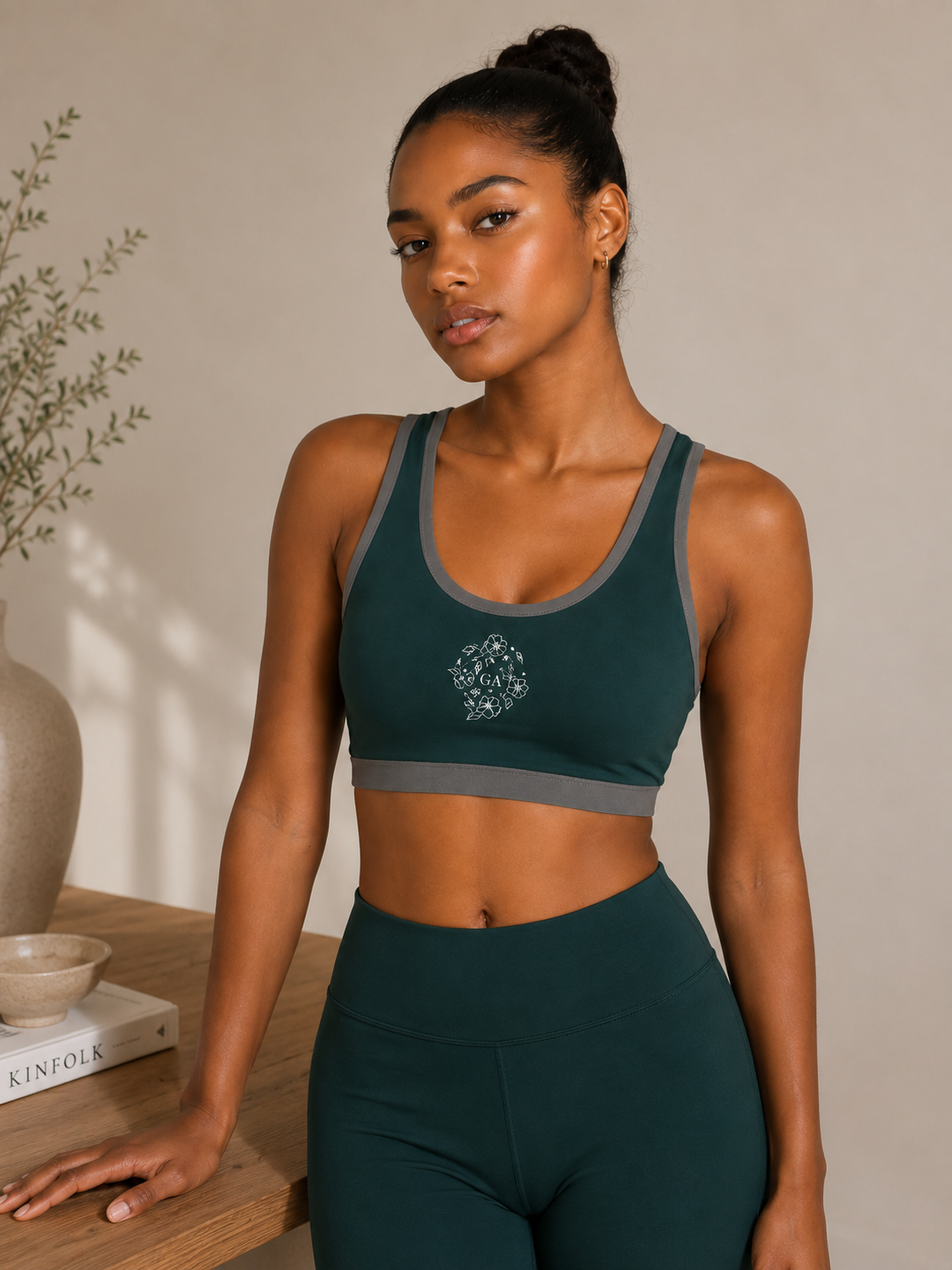 Green Celtic Knot Sports Bra — Athletic High-Impact Activewear