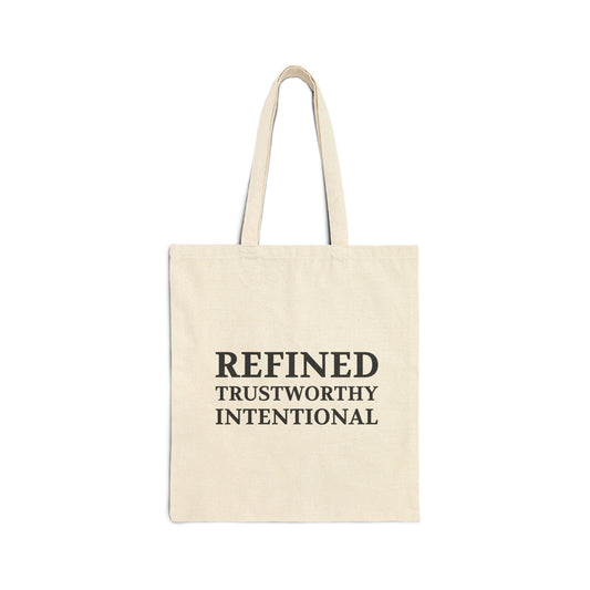 Refined Trustworthy Intentional Canvas Tote — Minimalist Cotton Shopping Bag