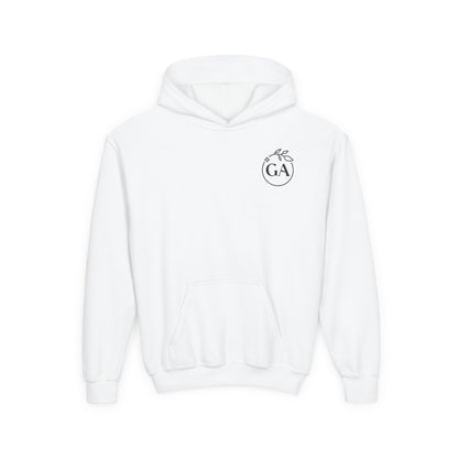 Kids Goods Affairs Floral Youth Hoodie — Minimal Line Art Pullover