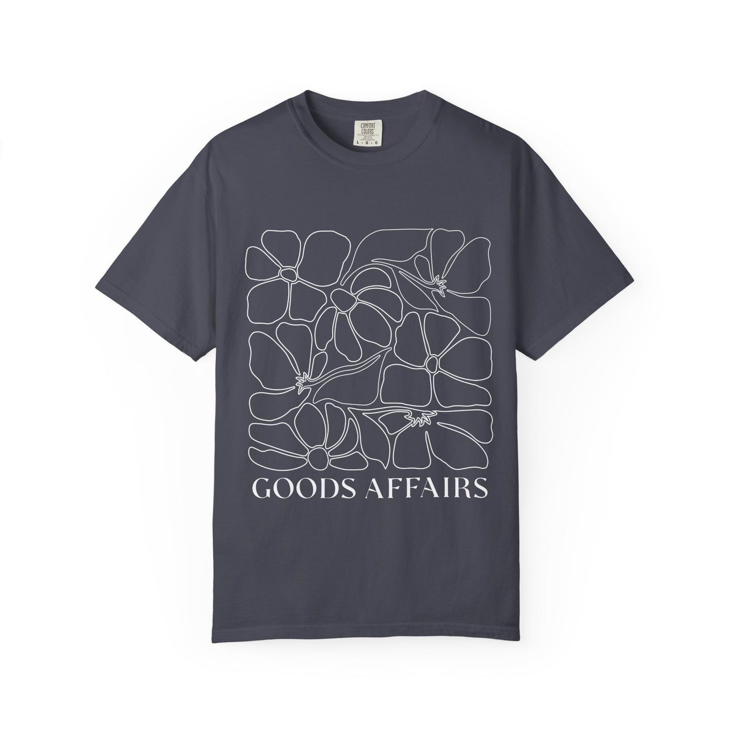 Goods Affairs Floral T-Shirt — Minimal Line Art Flower Tee