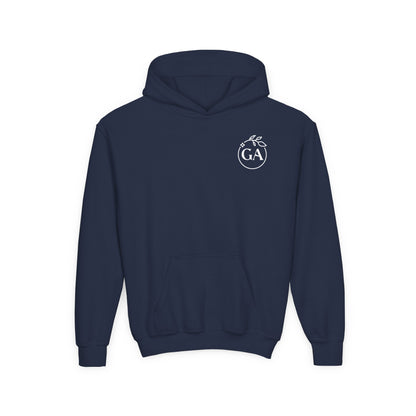 Kids Goods Affairs Floral Youth Hoodie — Minimal Line Art Pullover