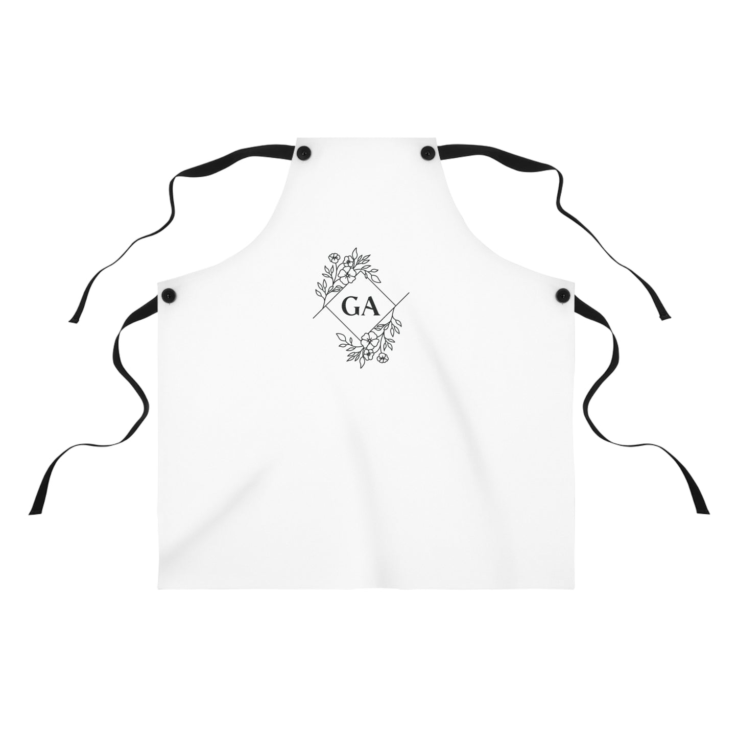 Monogram Floral Apron - Personalized GA Kitchen Apron