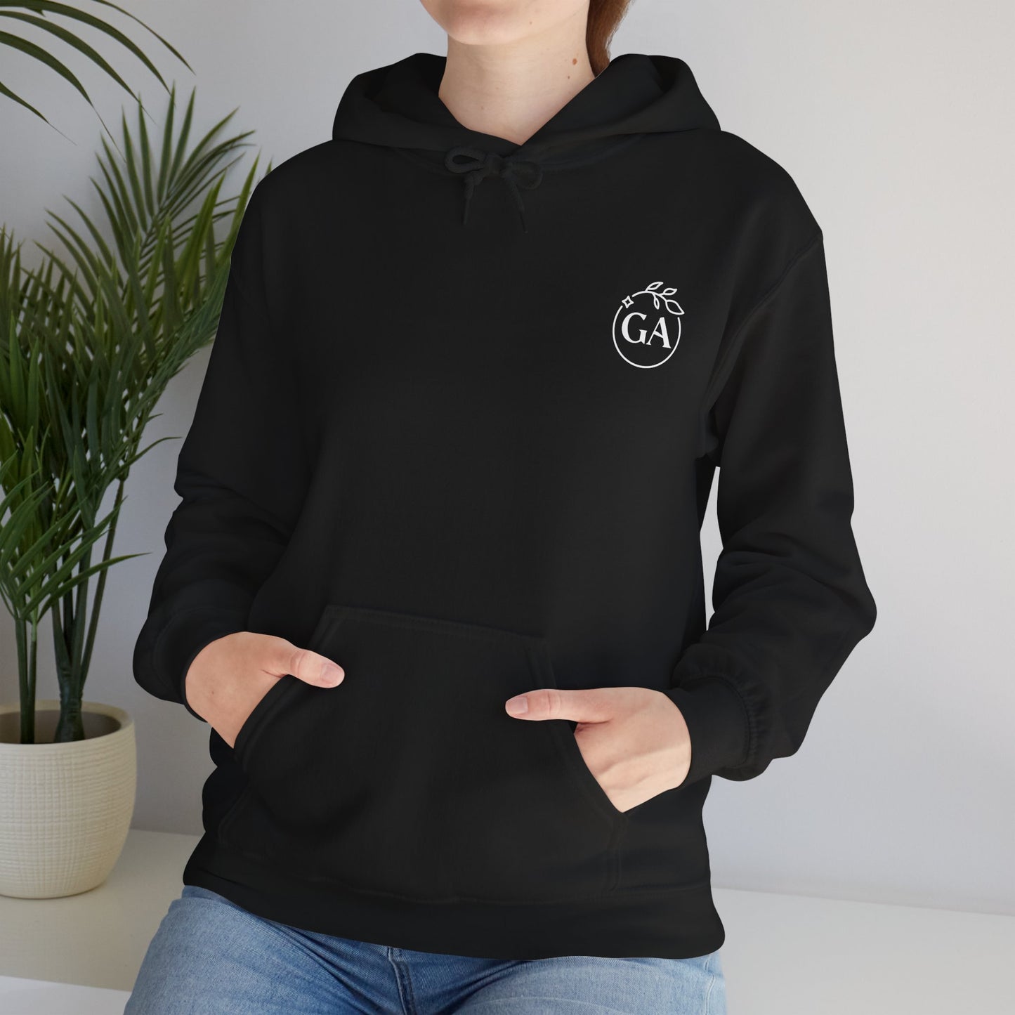 Floral Goods Affairs Hoodie — Minimal Line Art Flower Pullover