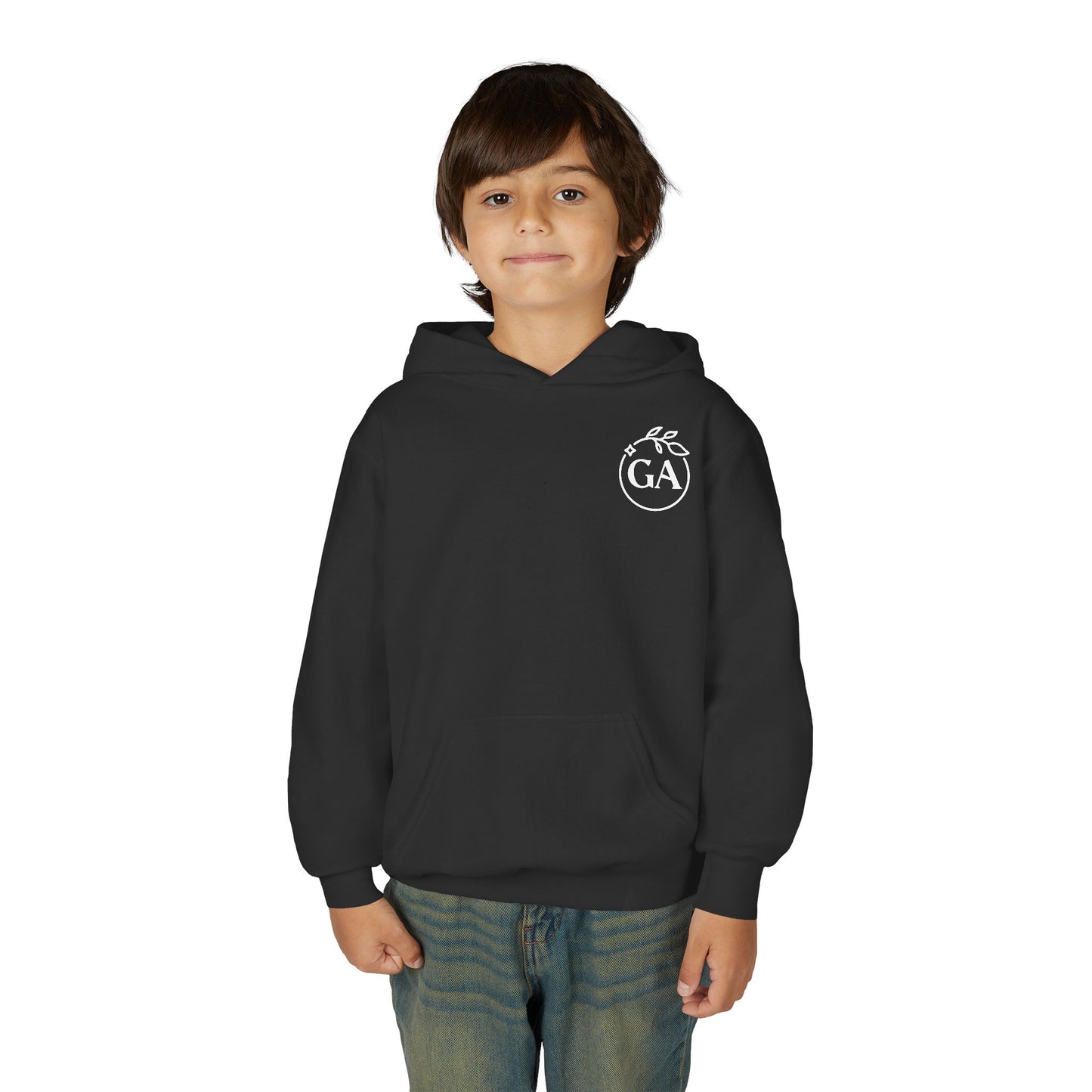 Kids Goods Affairs Floral Youth Hoodie — Minimal Line Art Pullover