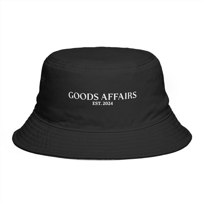 Goods Affairs EST. 2024 Black Embroidered Bucket Hat