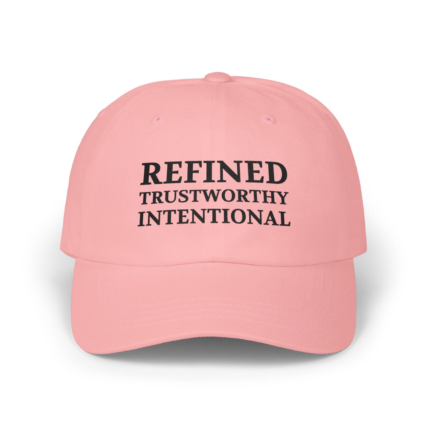 Refined Trustworthy Intentional Dad Cap — Embroidered White Baseball Hat