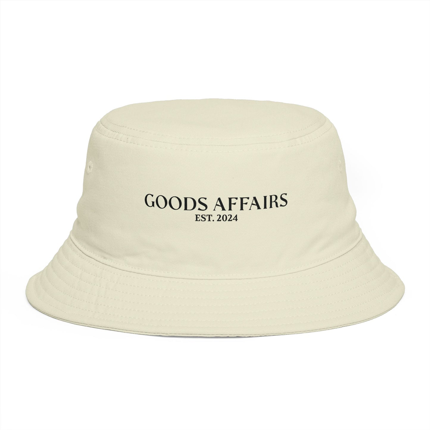 Goods Affairs EST. 2024 Black Embroidered Bucket Hat