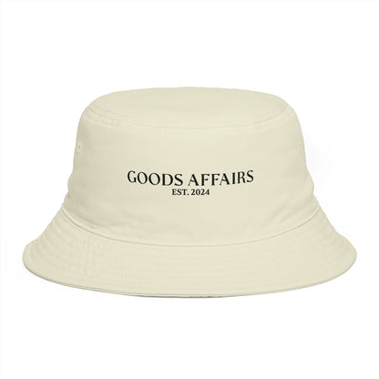 Goods Affairs EST. 2024 Black Embroidered Bucket Hat