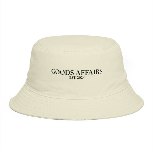 Goods Affairs EST. 2024 Black Embroidered Bucket Hat
