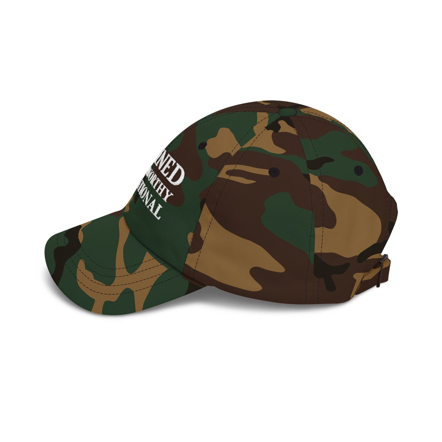 Camo 'Refined Trustworthy Intentional' Dad Cap