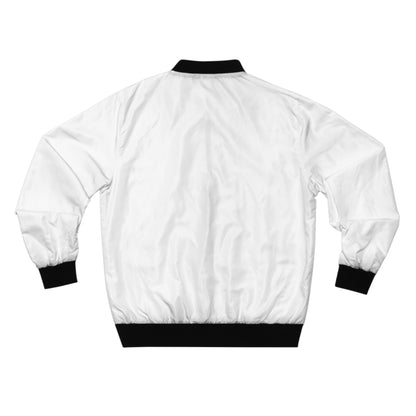 The Curated Essential Men's Bomber Jacket — Minimal White Zip-Up