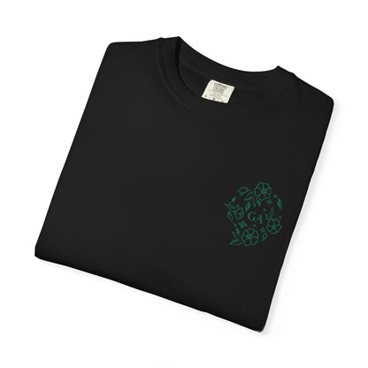 Floral Compass T-Shirt — Minimal Line Tee