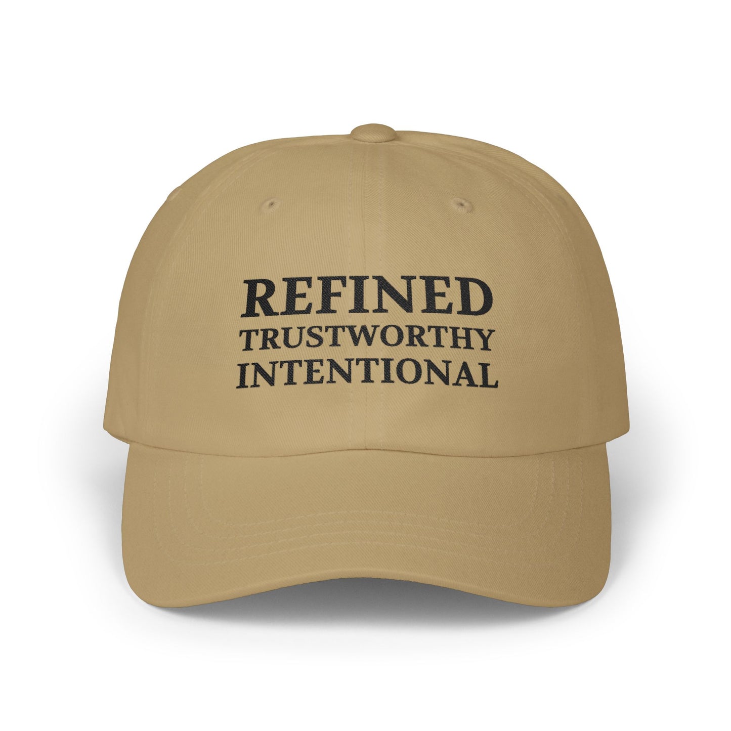 Refined Trustworthy Intentional Dad Cap — Embroidered White Baseball Hat