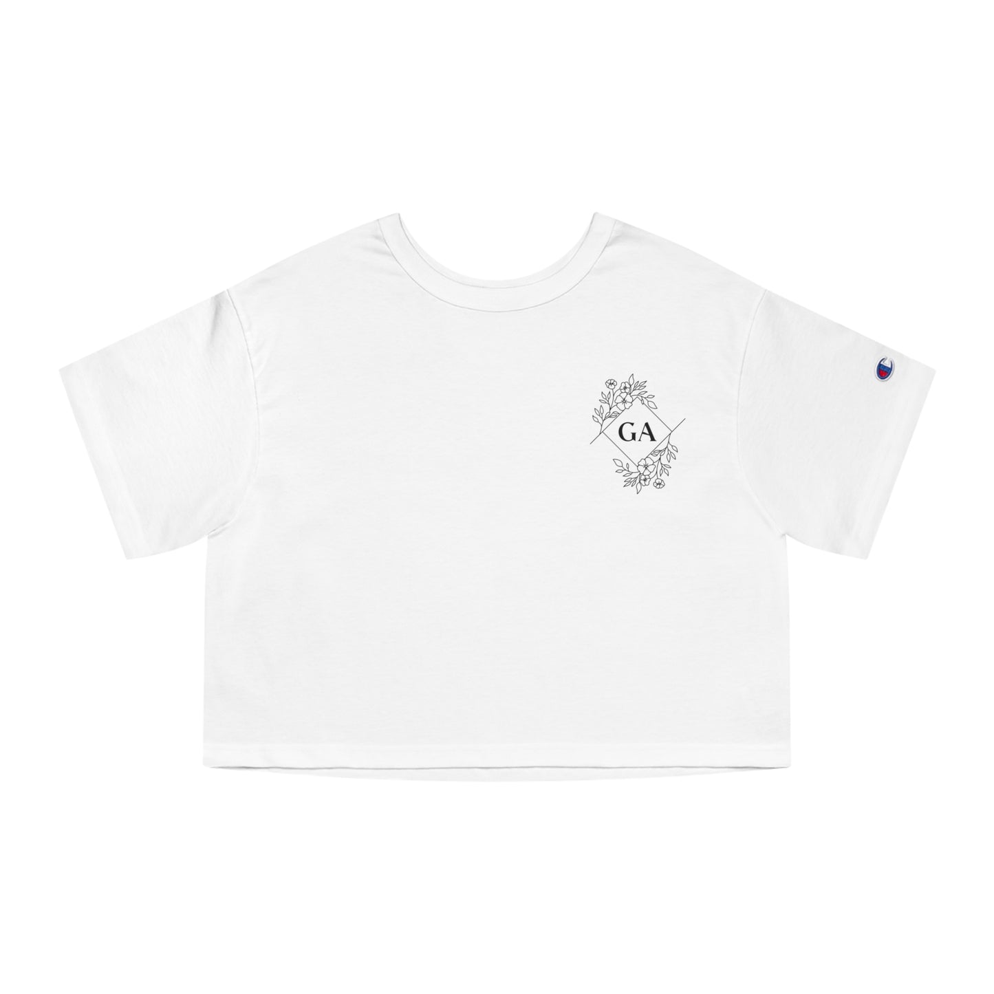 GA Floral Crest Cropped Tee — Champion Women's Heritage Style