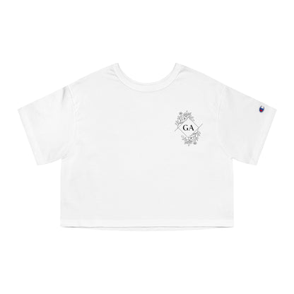 GA Floral Crest Cropped Tee — Champion Women's Heritage Style