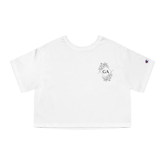 GA Floral Crest Cropped Tee — Champion Women's Heritage Style