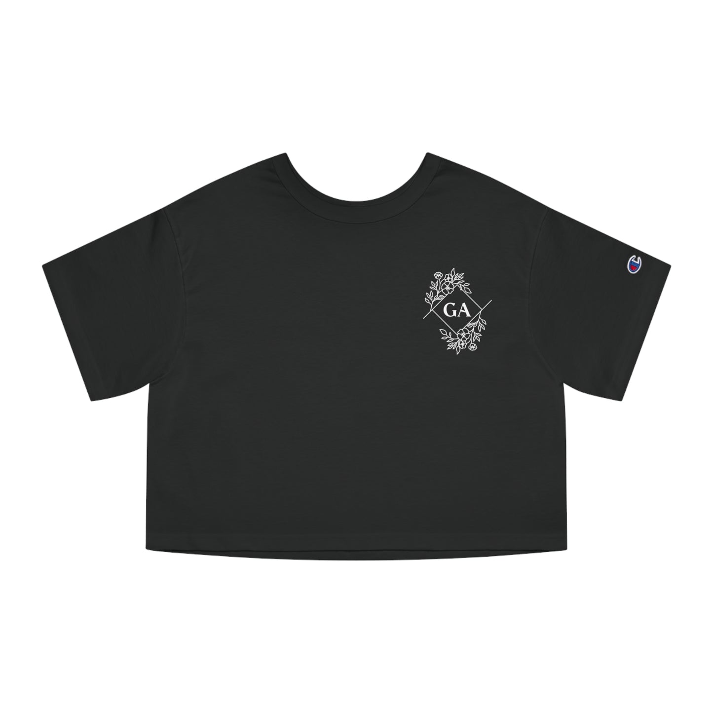 GA Floral Crest Cropped Tee — Champion Women's Heritage Style