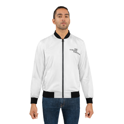 The Curated Essential Men's Bomber Jacket — Minimal White Zip-Up