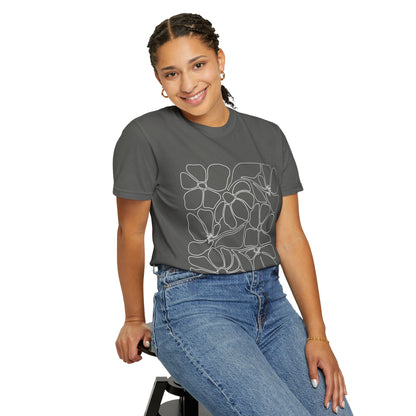 Goods Affairs Floral T-Shirt — Minimal Line Art Flower Tee