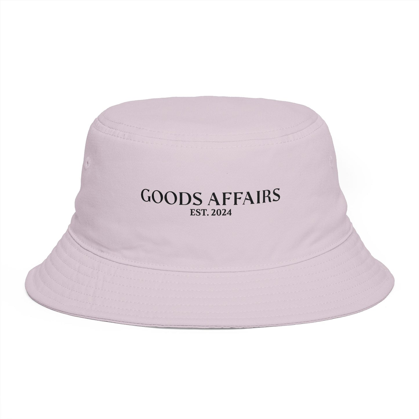 Goods Affairs EST. 2024 Black Embroidered Bucket Hat