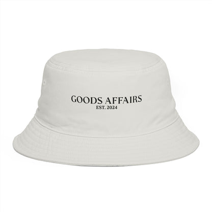 Goods Affairs EST. 2024 Black Embroidered Bucket Hat
